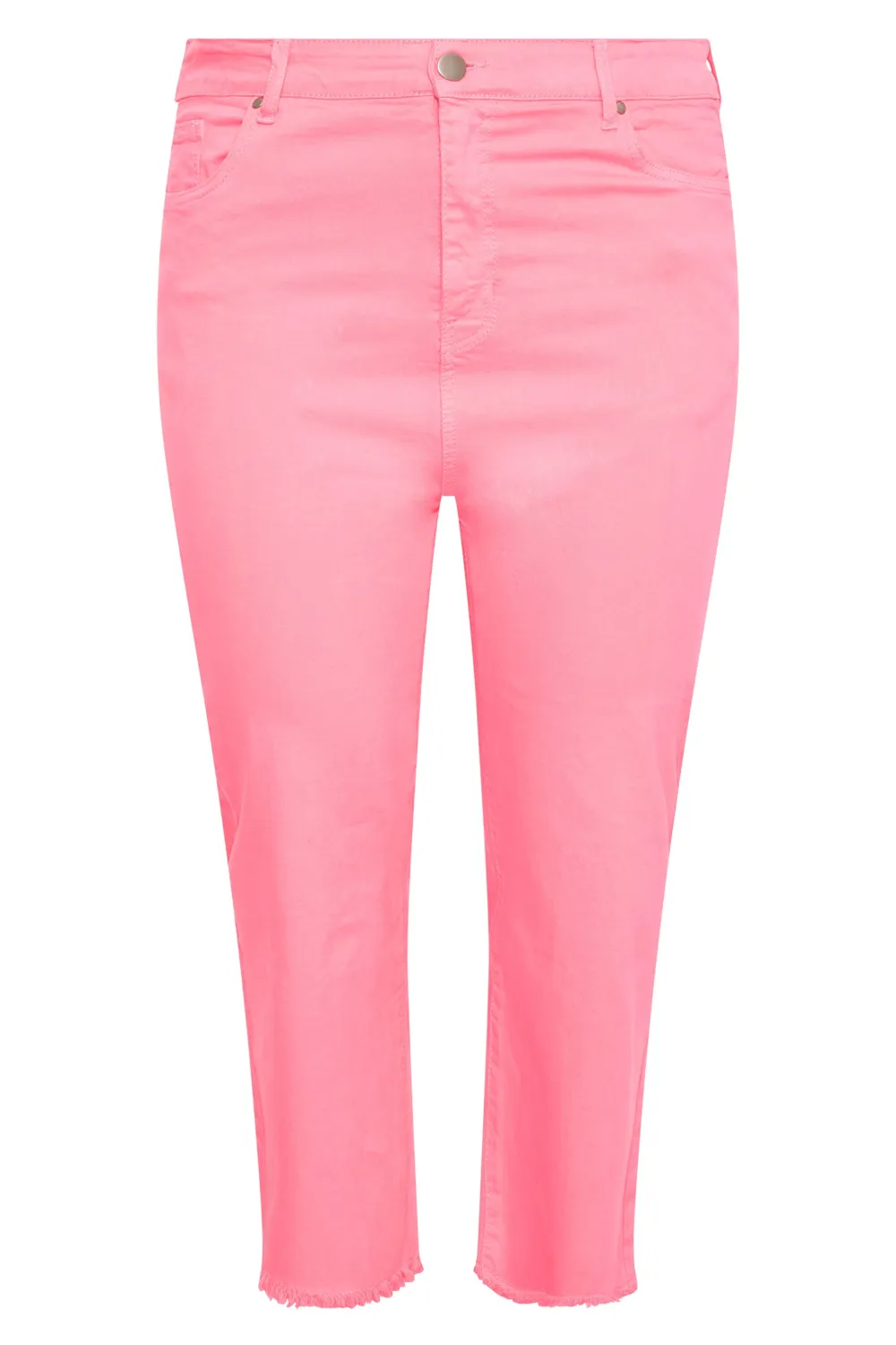 YOURS Curve White Stretch Wide Leg Cropped Jeans