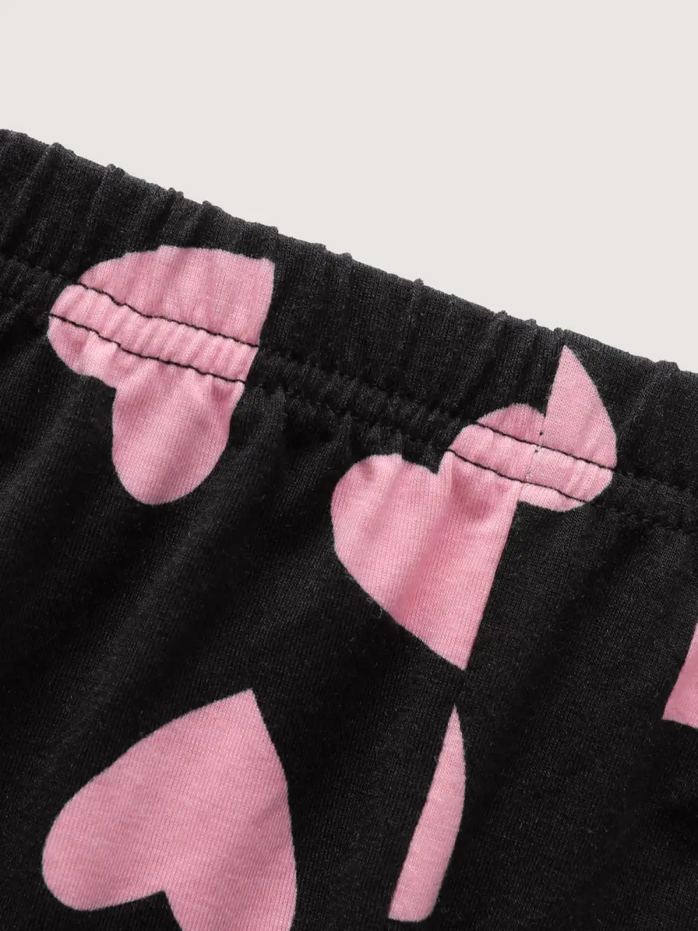 Sweet Hearts Stretchy Waist Knit Loungewear Set