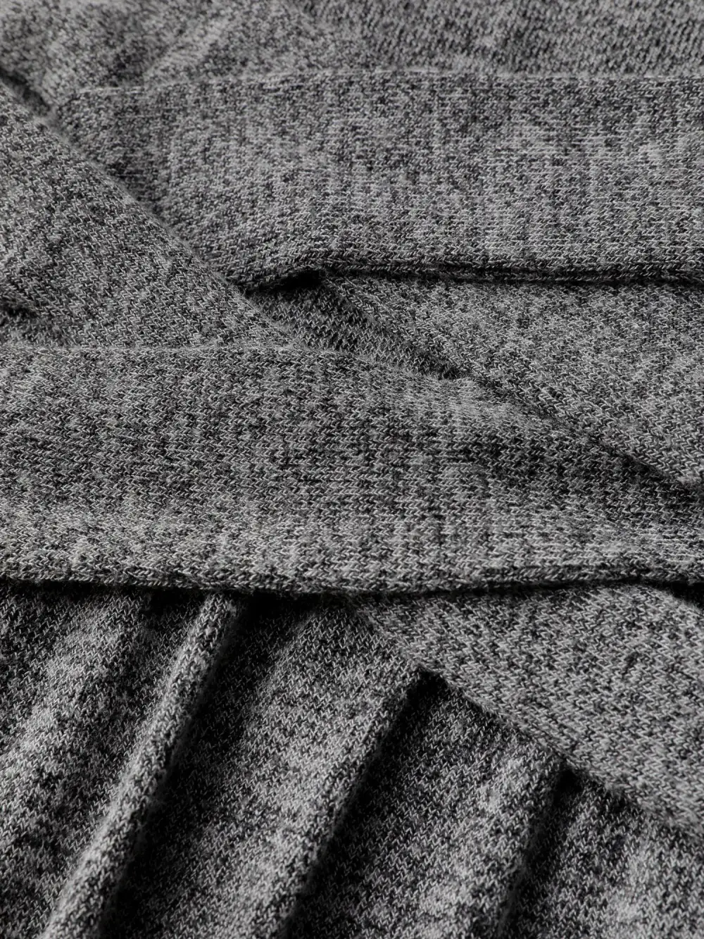 Crossover Waist-Defining Round Neck Midi Dress