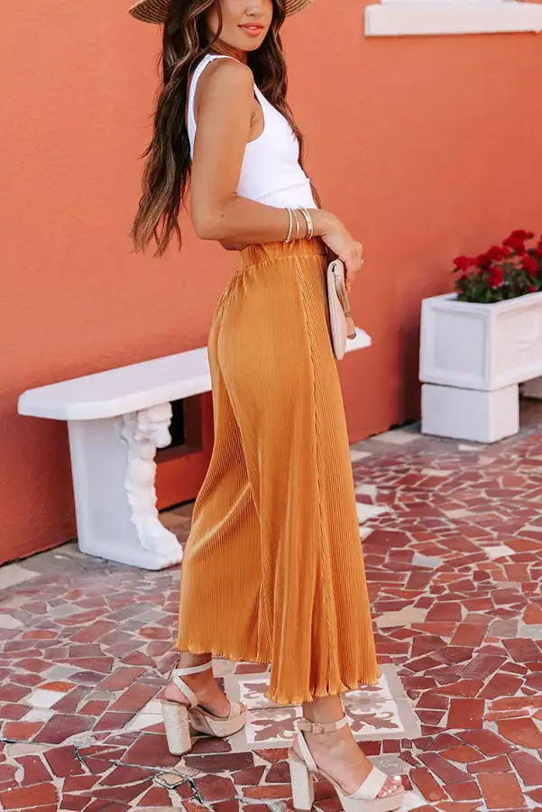 Cropped Wide Leg Pants
