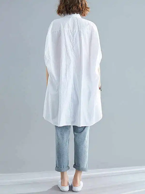 Irregular High-Low Oversize Batwing Sleeve Shirt