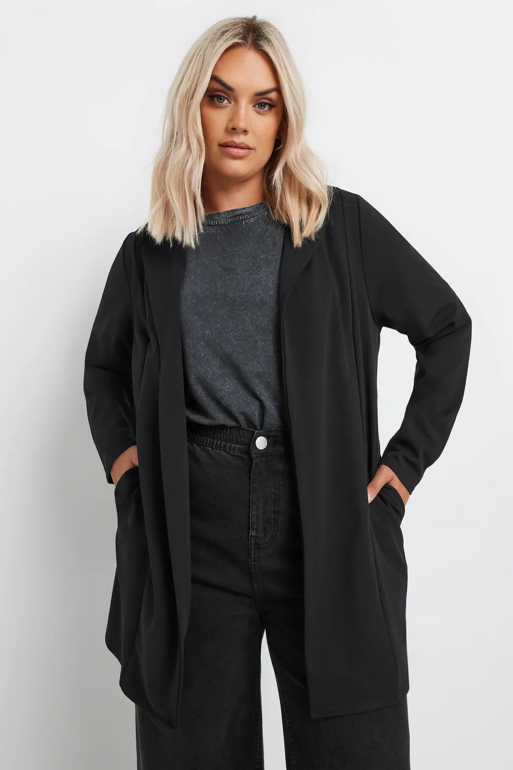 YOURS Curve Hot Pink Longline Blazer