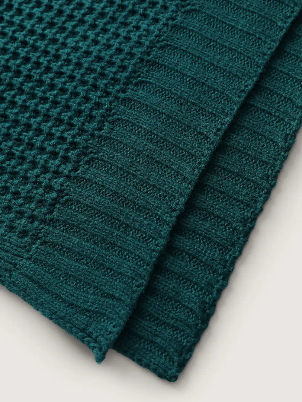 Cape-Style Turtleneck Textured Pullover