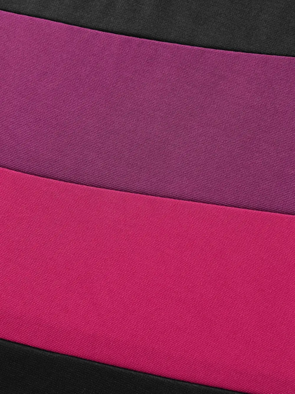 Color Contrast Stretchy Waist-Tie Midi Dress