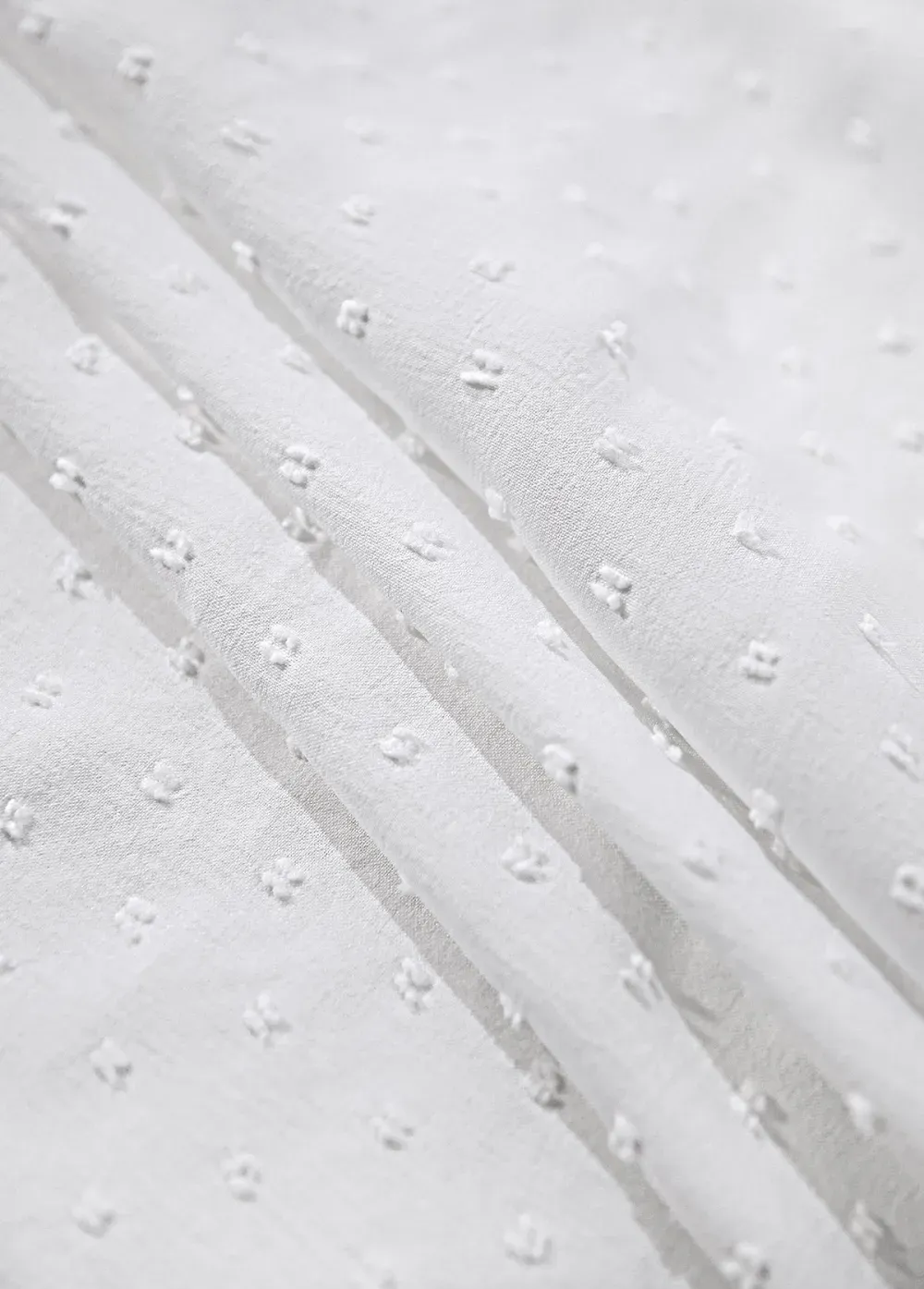 White Embroidery Short Sleeve Split Neck T Shirt