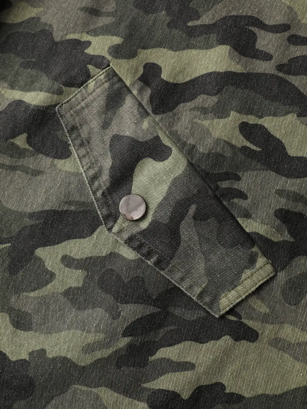 Camouflage Hooded Adjustable Hem Jacket