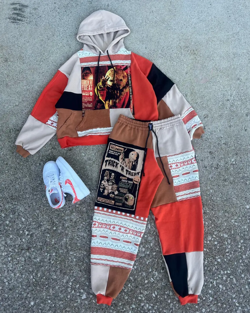2 piece set tops and bottoms how perfect and cozy piece for your Halloween day