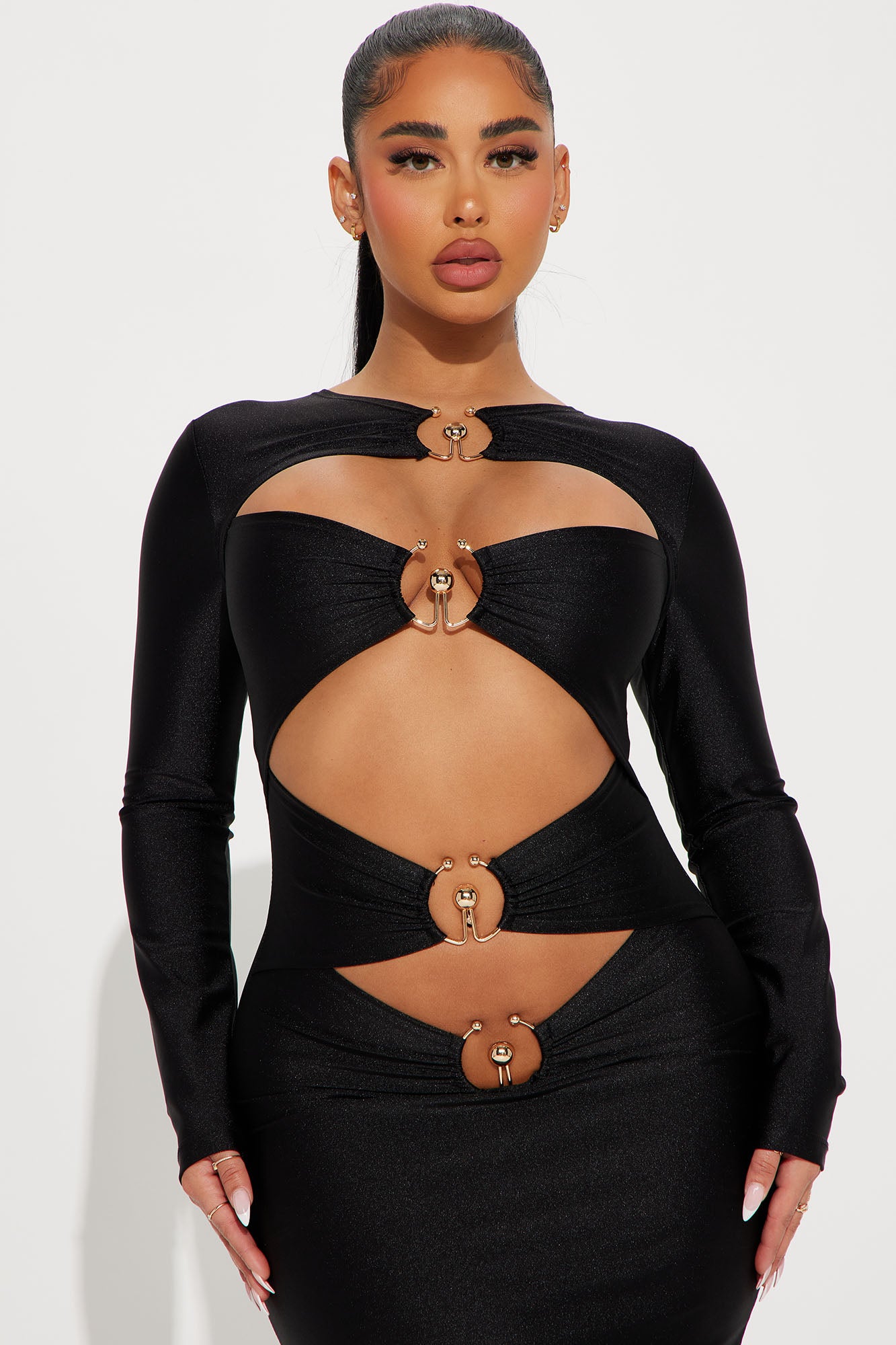 Joele Cut Out Maxi Dress - Black