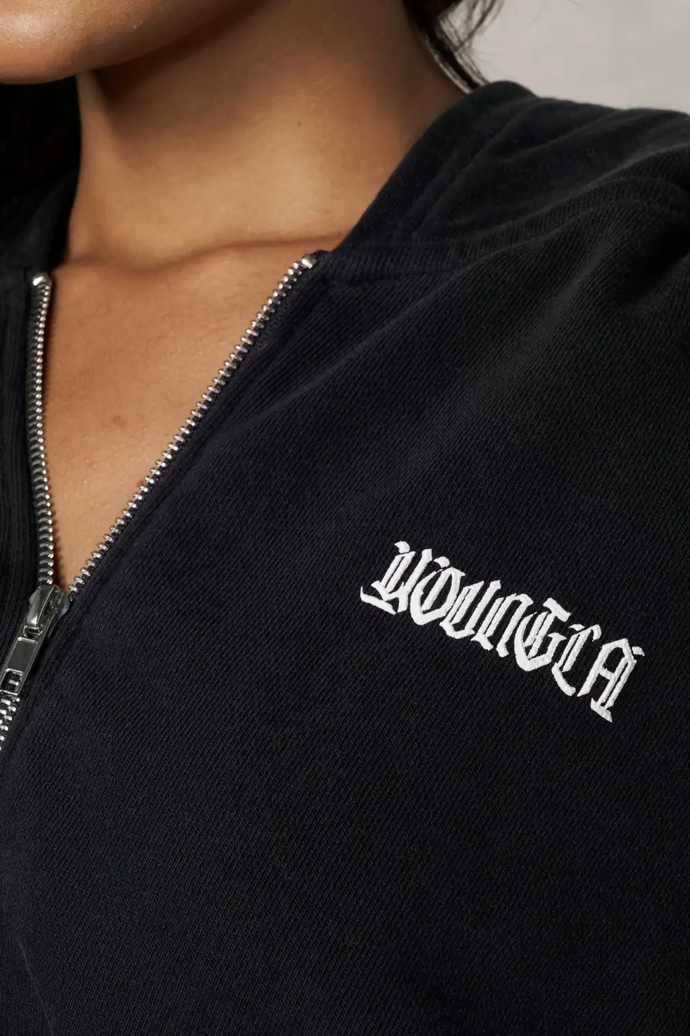 W548 Rebel Crop Zip up Hoodie