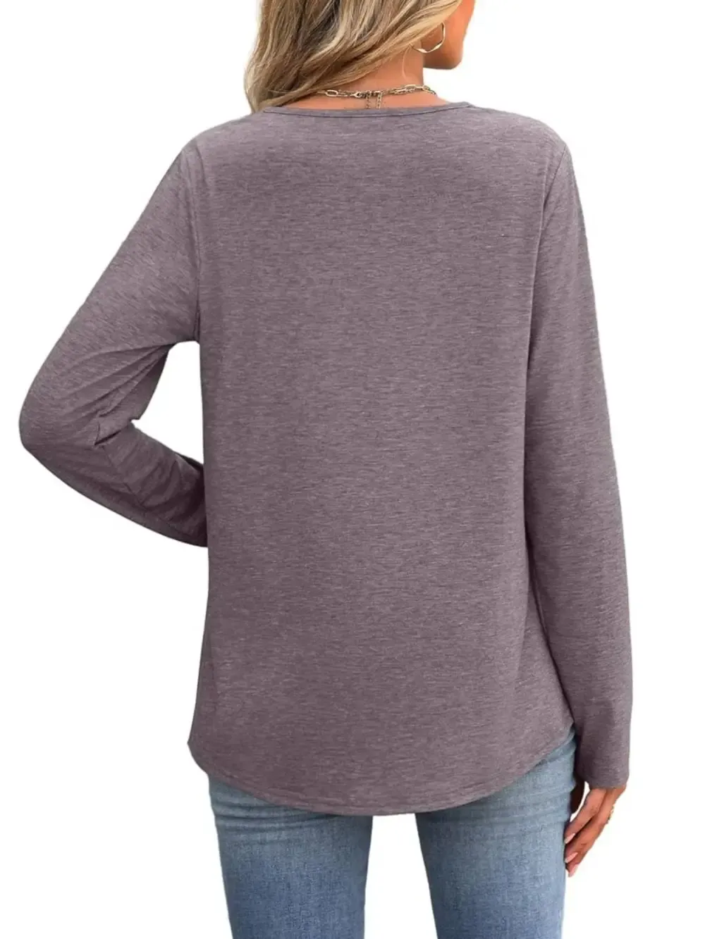 ✨Women Dressy Casual Lace V Neck Long Sleeve Shirts Blouses