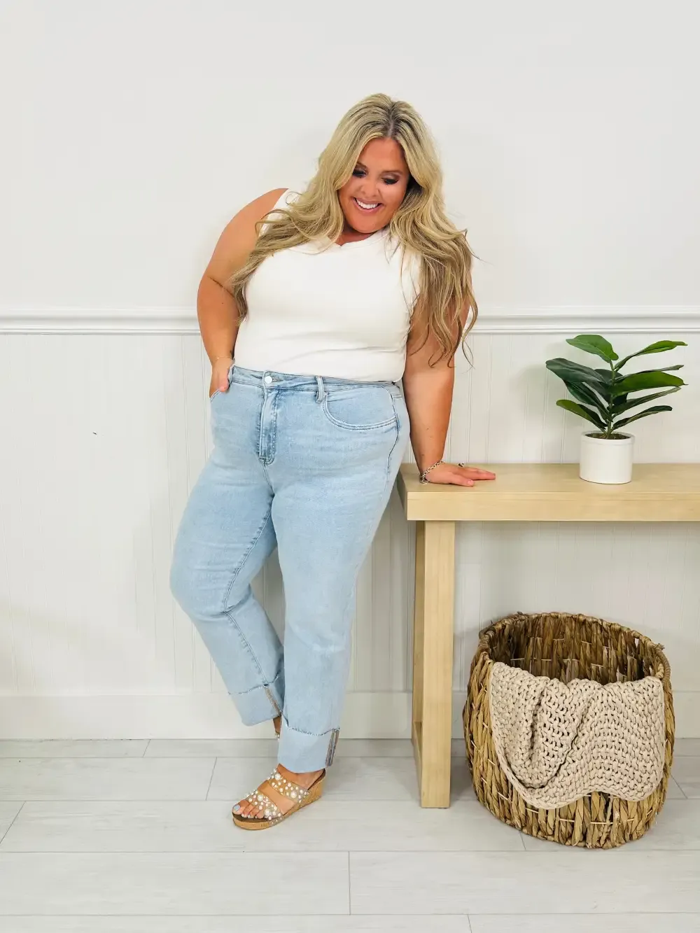 MOCO Exclusive Not Your Mother's Tummy Control Mom Jeans