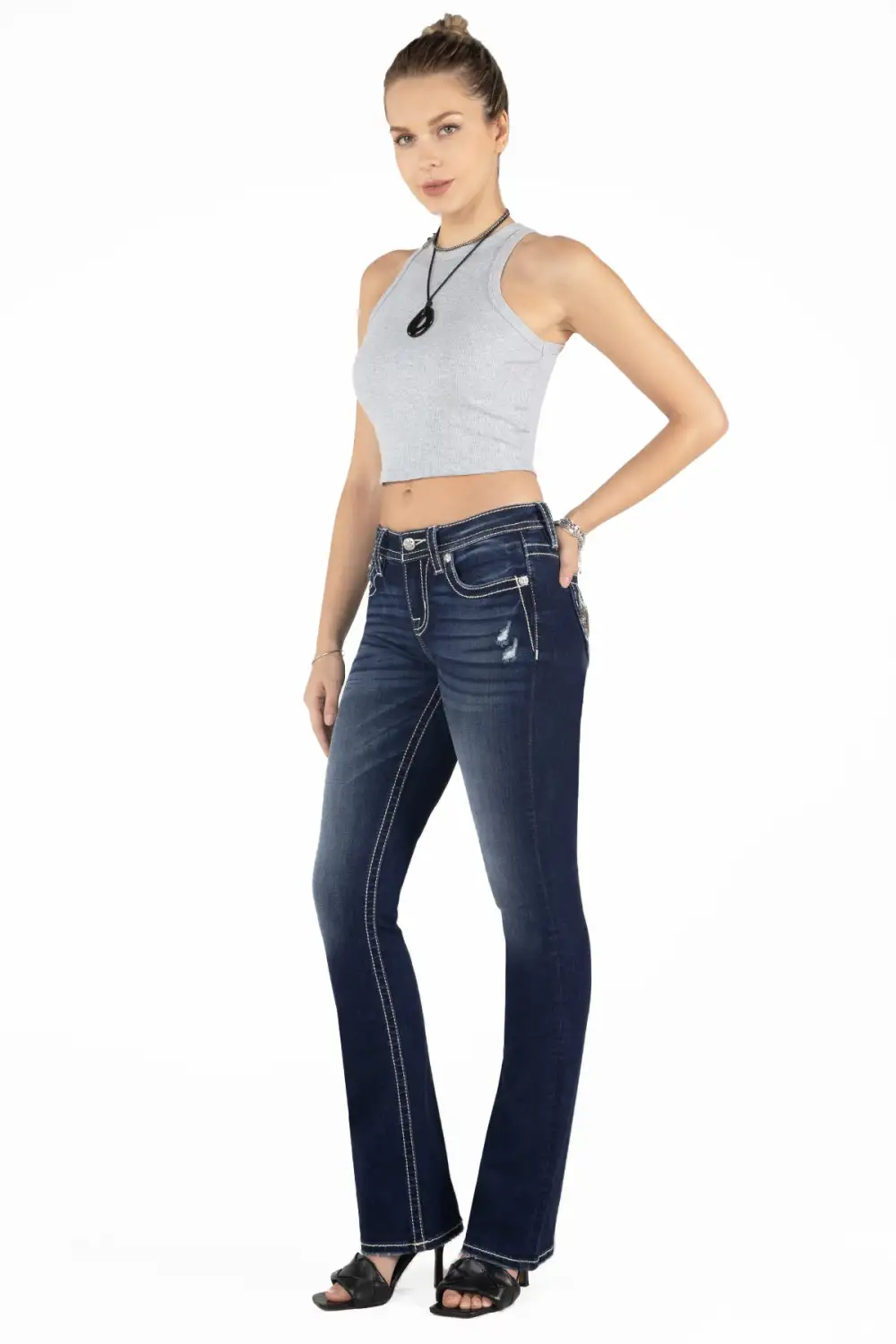 Western Longhorn Bootcut Jeans
