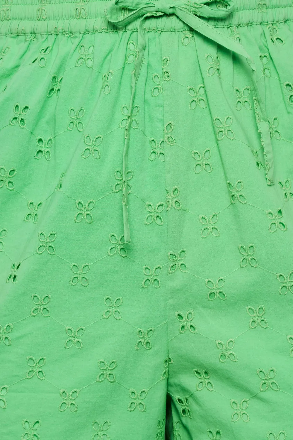 YOURS Curve Green Broderie Anglaise Shorts