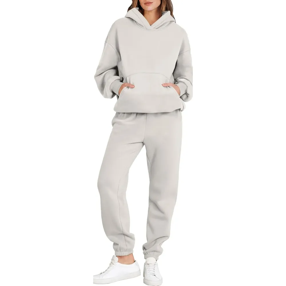 Womens 2 Piece Outfits Lounge Hoodie Oversized Sweatshirt Jogger Sweatpants