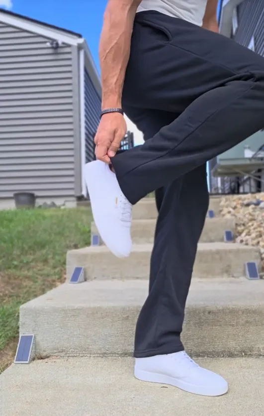 Mens Fleece Wide Leg Sweatpants