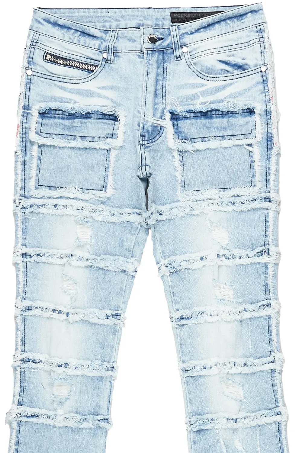 Josie Blue Stacked Flare Jean