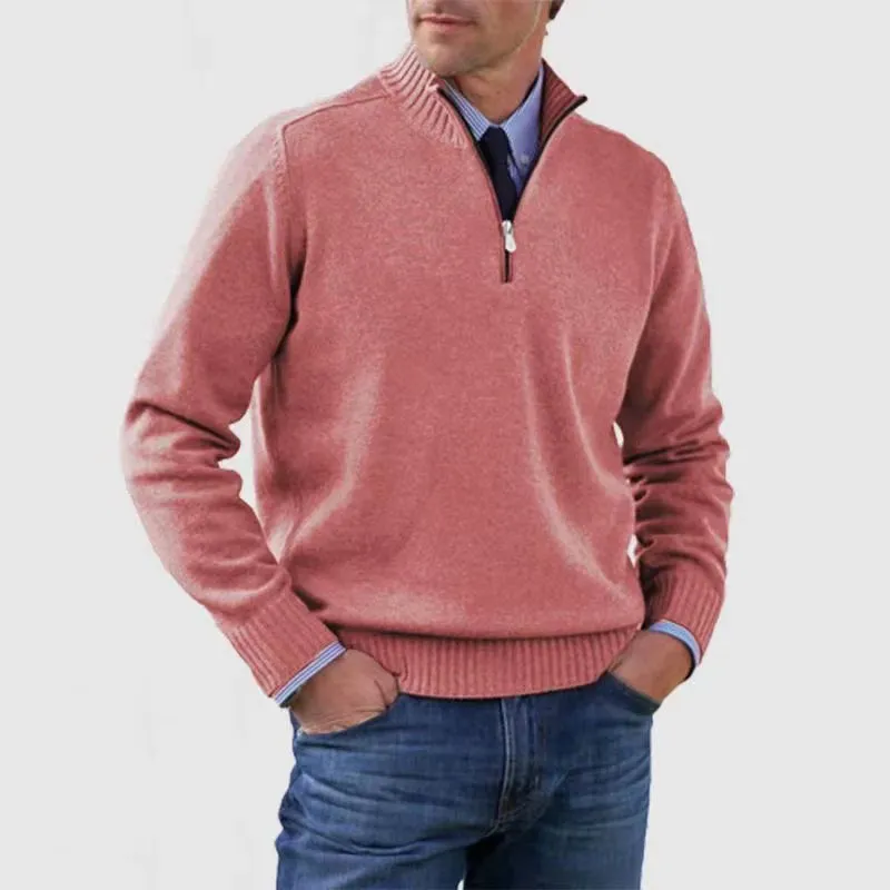 Men Classic Essentials Half-Zip Mohair Sweater