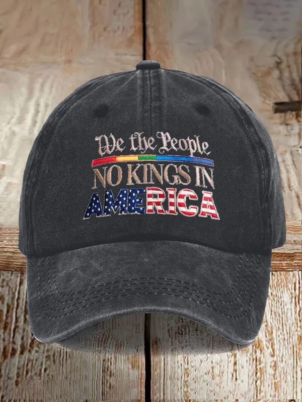 Retro We The People No Kings In America Print Baseball Cap
