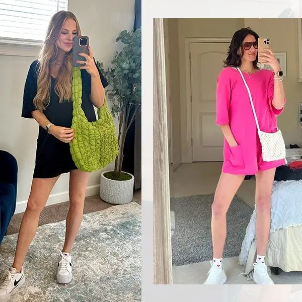 Women's Casual Oversized Short Sleeve Romper – Reversible Athletic Jumpsuit for Workouts & Daily Wear