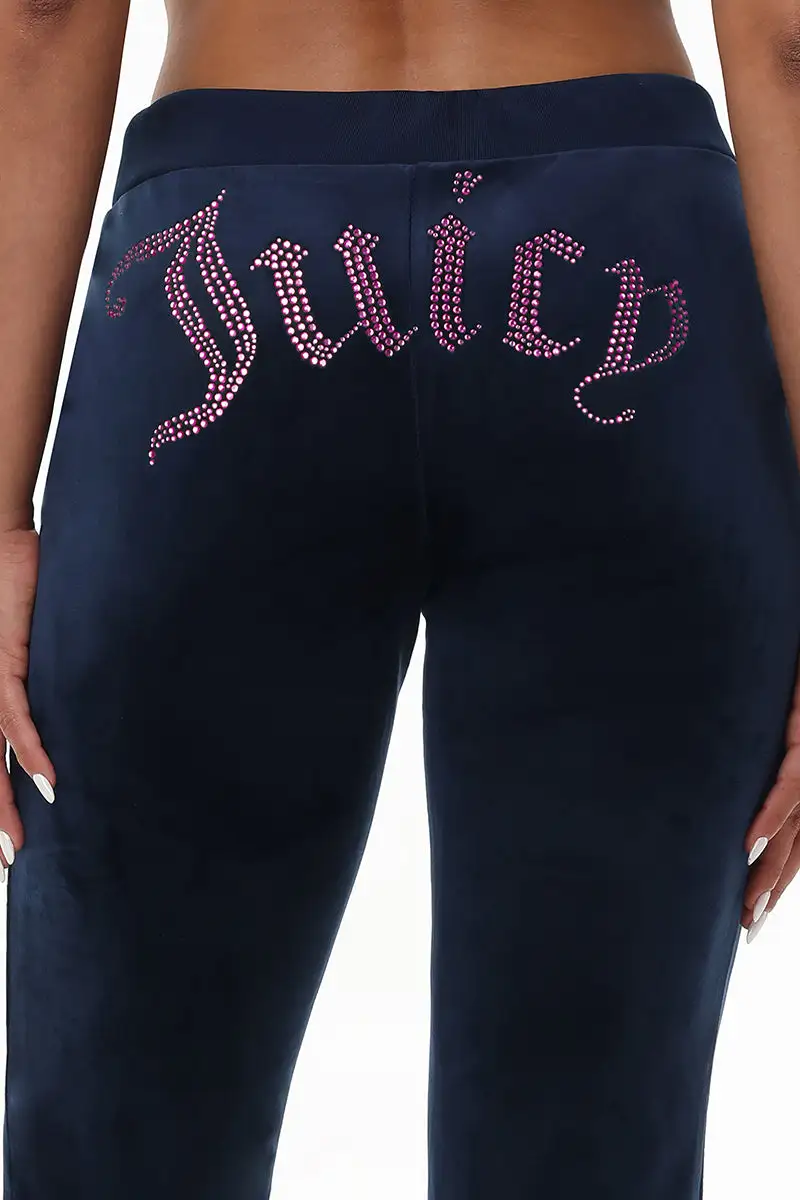 Technicolor Big Bling Velour Track Pants