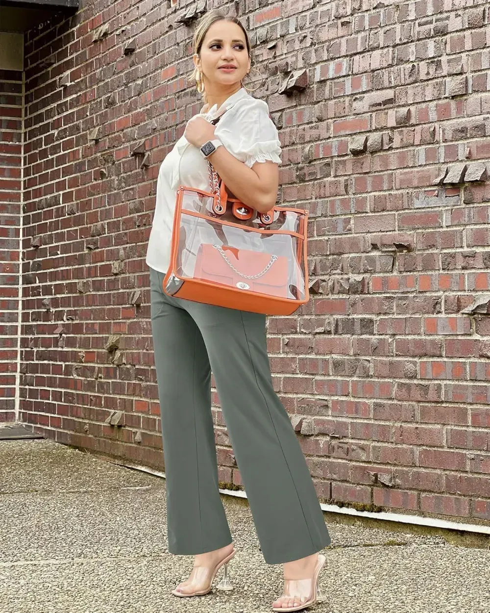 G4Free Wide Leg Pants for Women Loose Yoga Pants with Pockets Petite/Regular/Tall Stretch Casual Lounge Pants