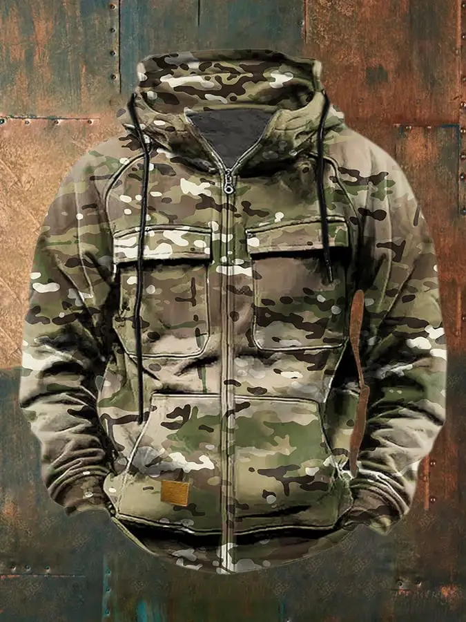 Men's Casual Retro Western Multi-Pocket Jacket