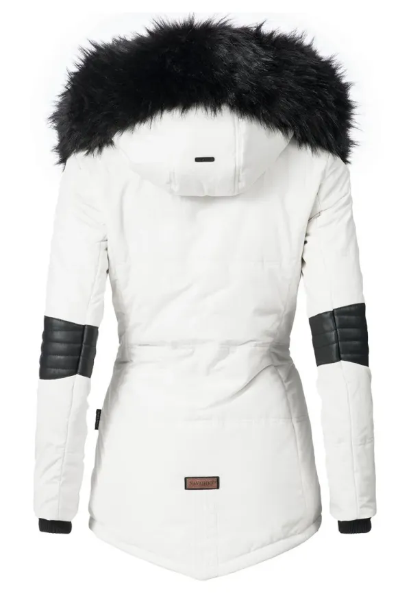 Winter short parka  coat white