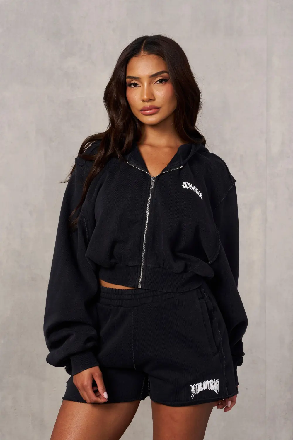 W548 Rebel Crop Zip up Hoodie