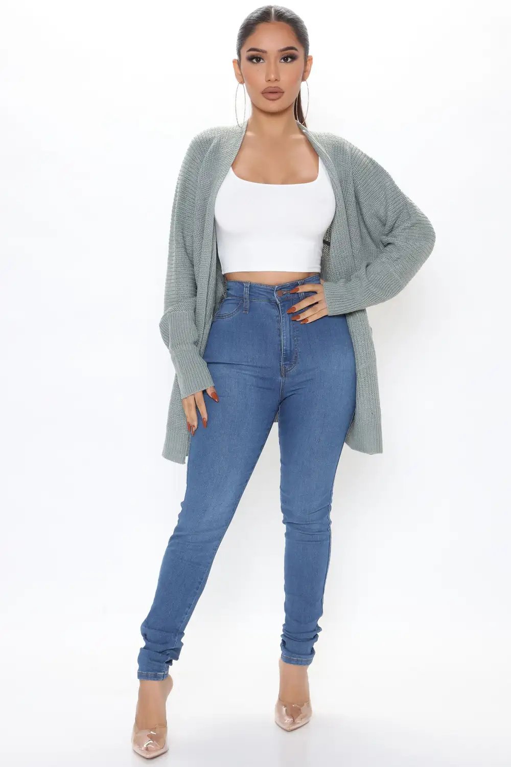 Just Go With It Cardigan - Sage