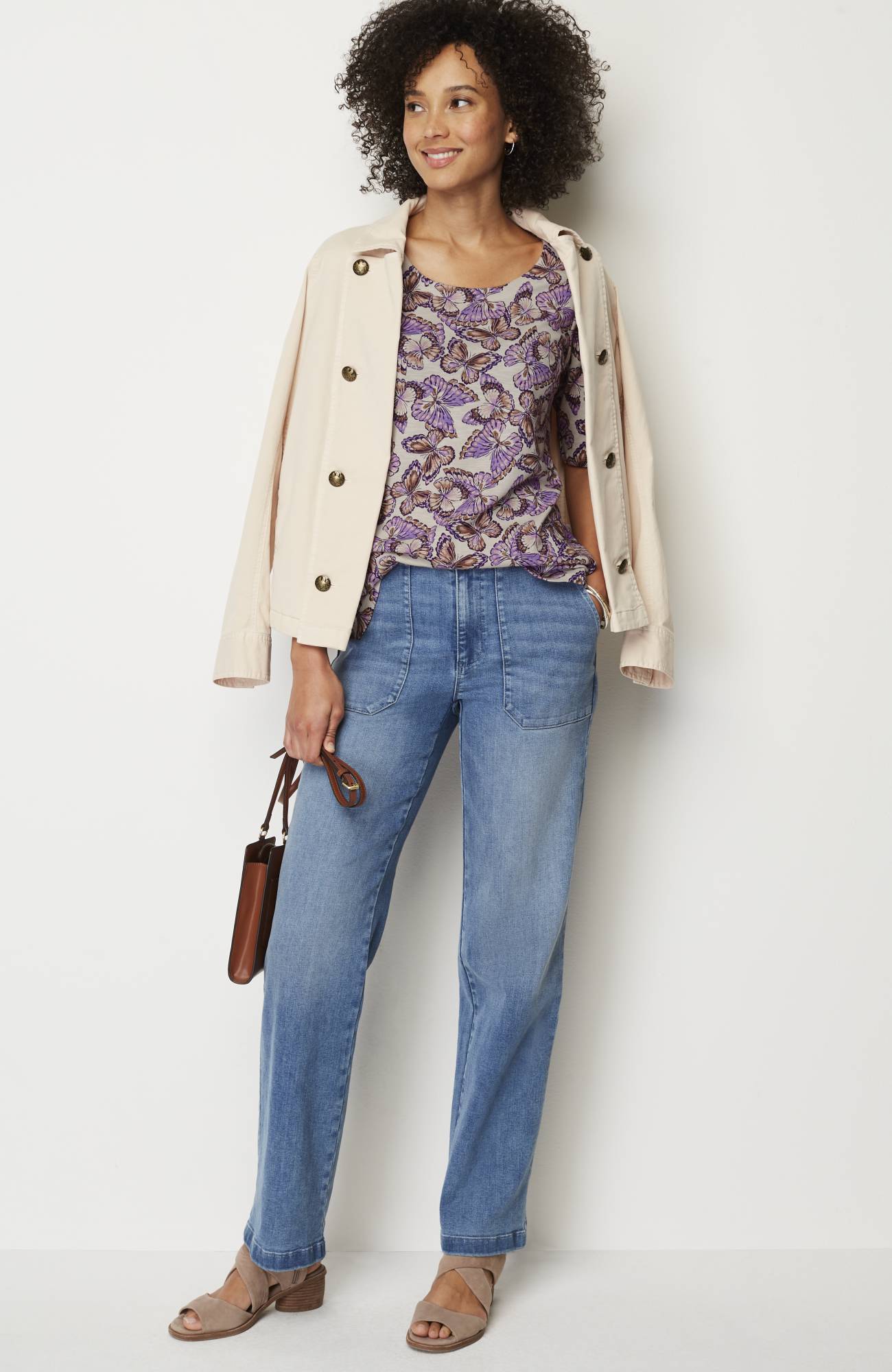 pima-slub scoop-neck side-slit tee
