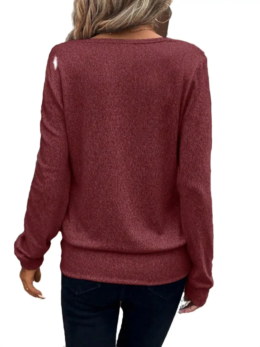Casual Solid Pullovers Square Neck Light Grey Women Sweatshirts