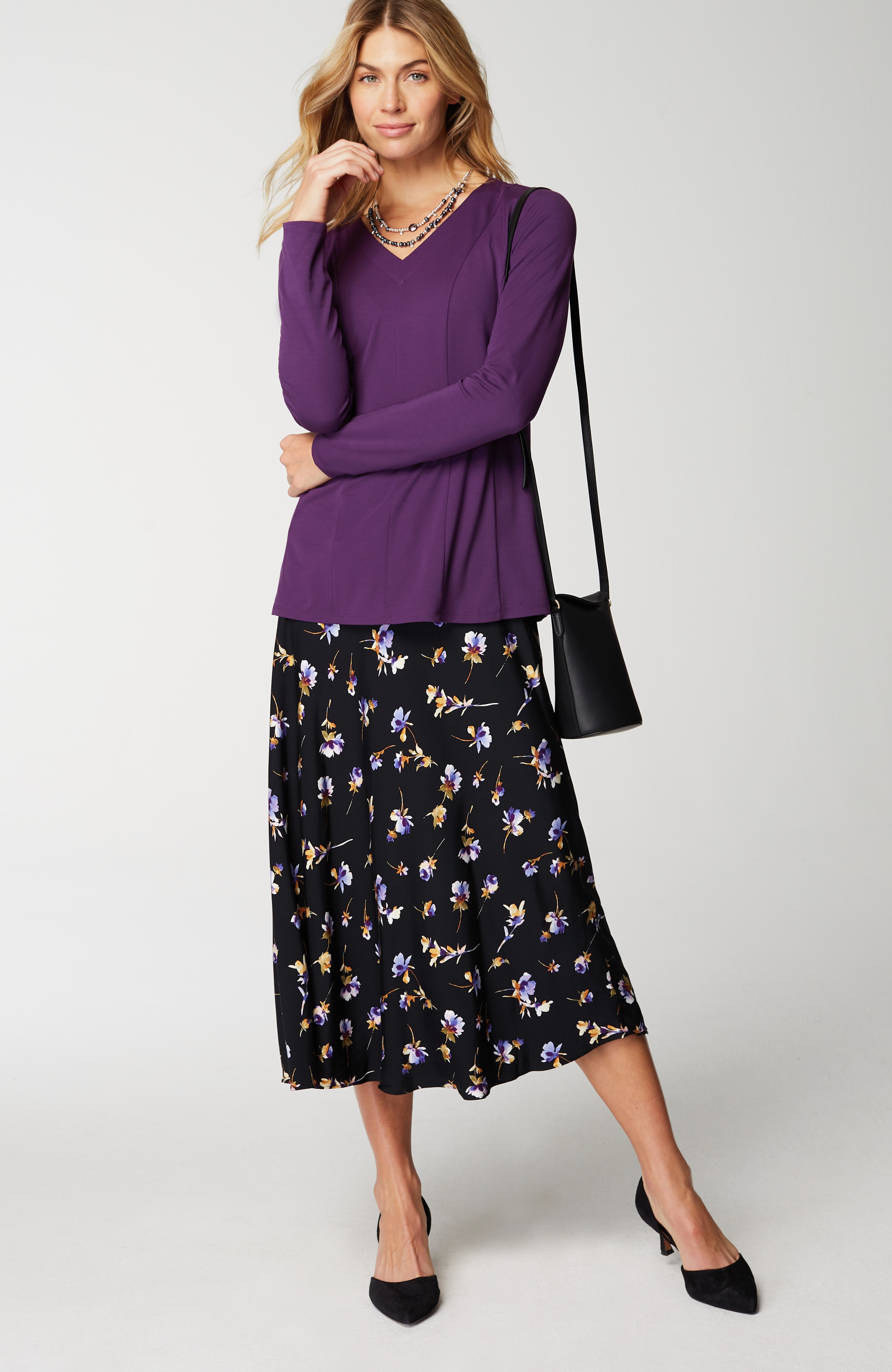 Ponte V-Neck Top