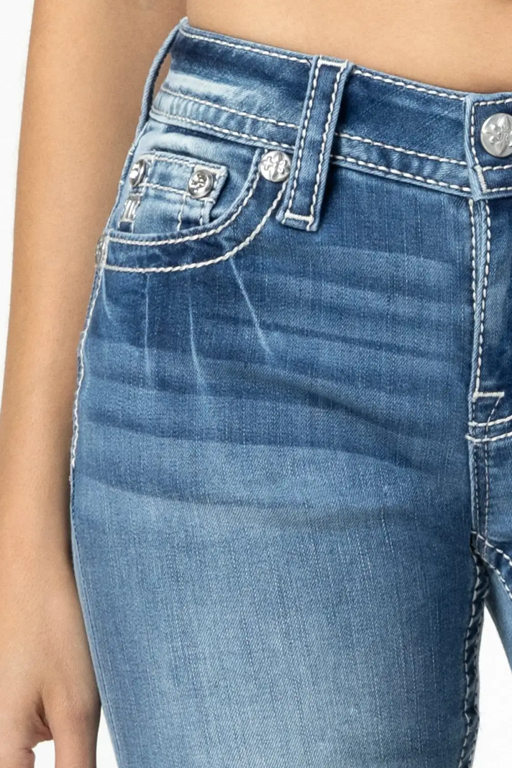 Sequin Fleur Bootcut Jeans