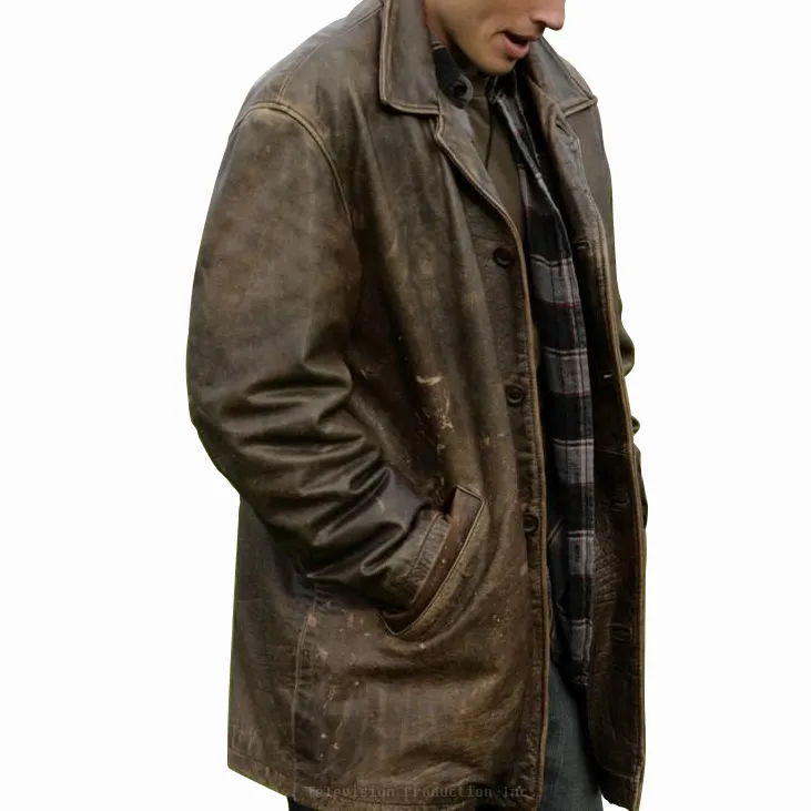 Mens Outdoor Leather Fashion Coat