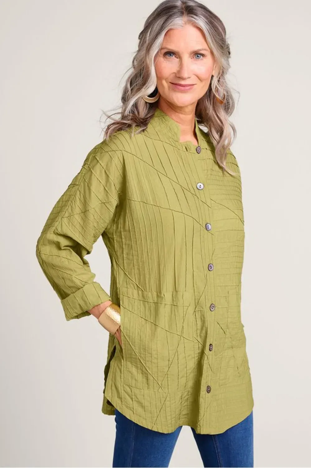 Studio Abstract Long Sleeve Big Shirt