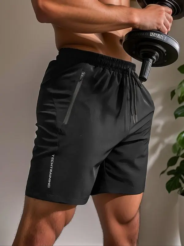 💥HOT SALE 50% OFF💥Men's Letter Print Drawstring Waist Shorts