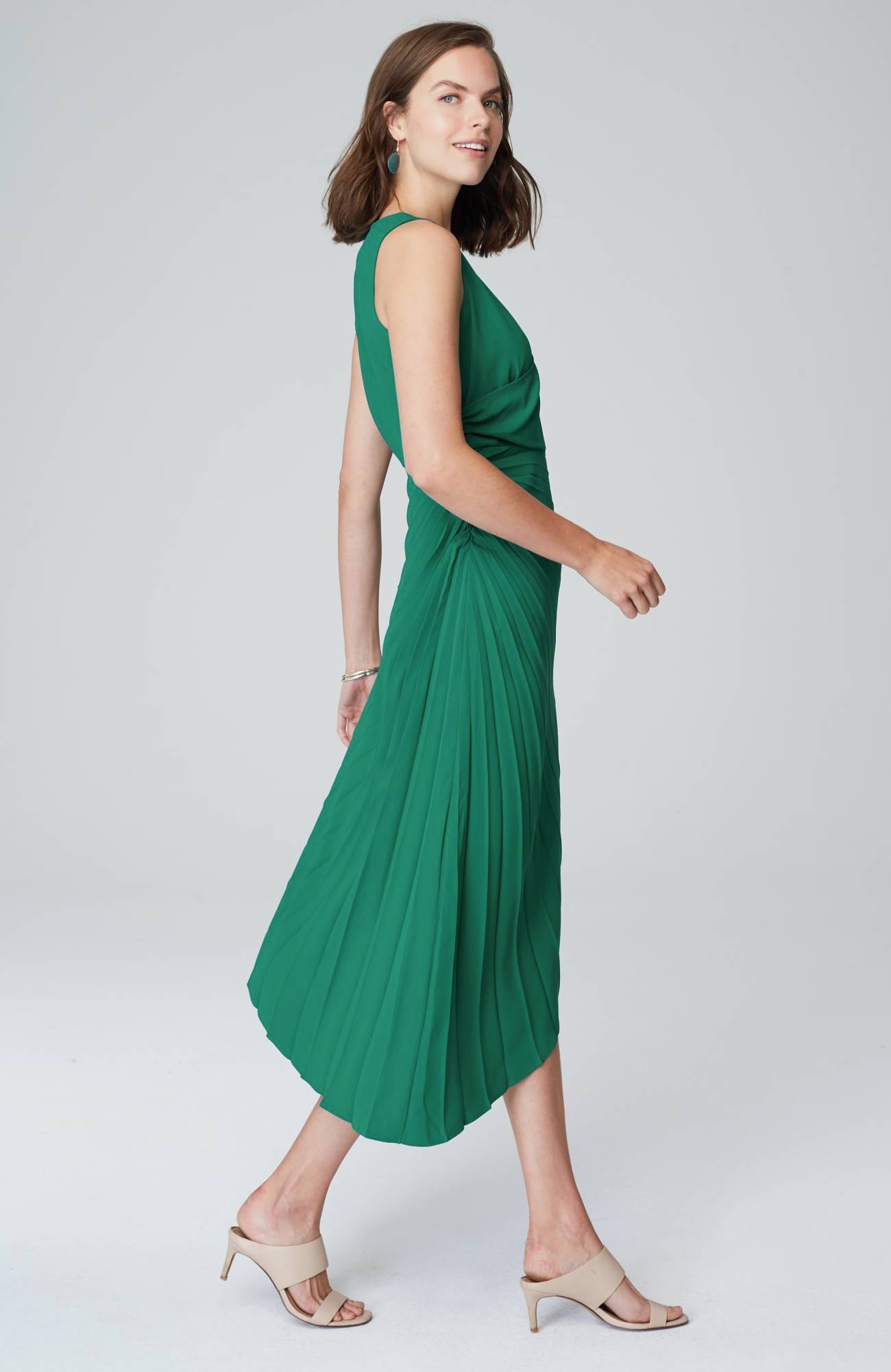 wearever asymmetrical pleated dress