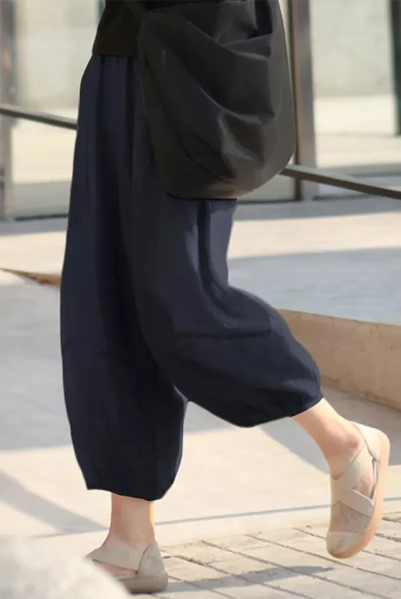 Casual Solid Patchwork Harlan Mid Waist Harlan Solid Color Bottoms