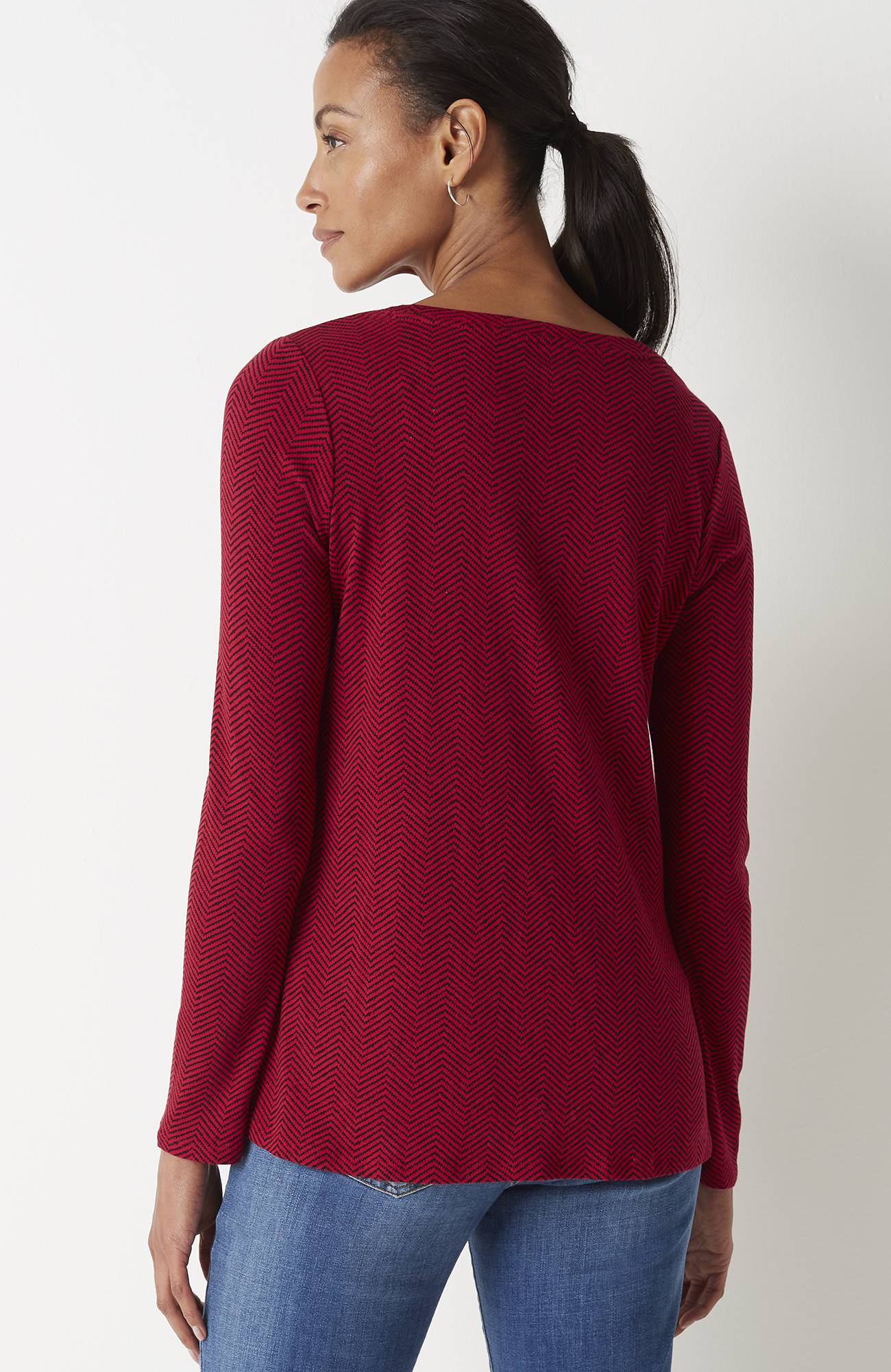 long-sleeve pima crew-neck tee