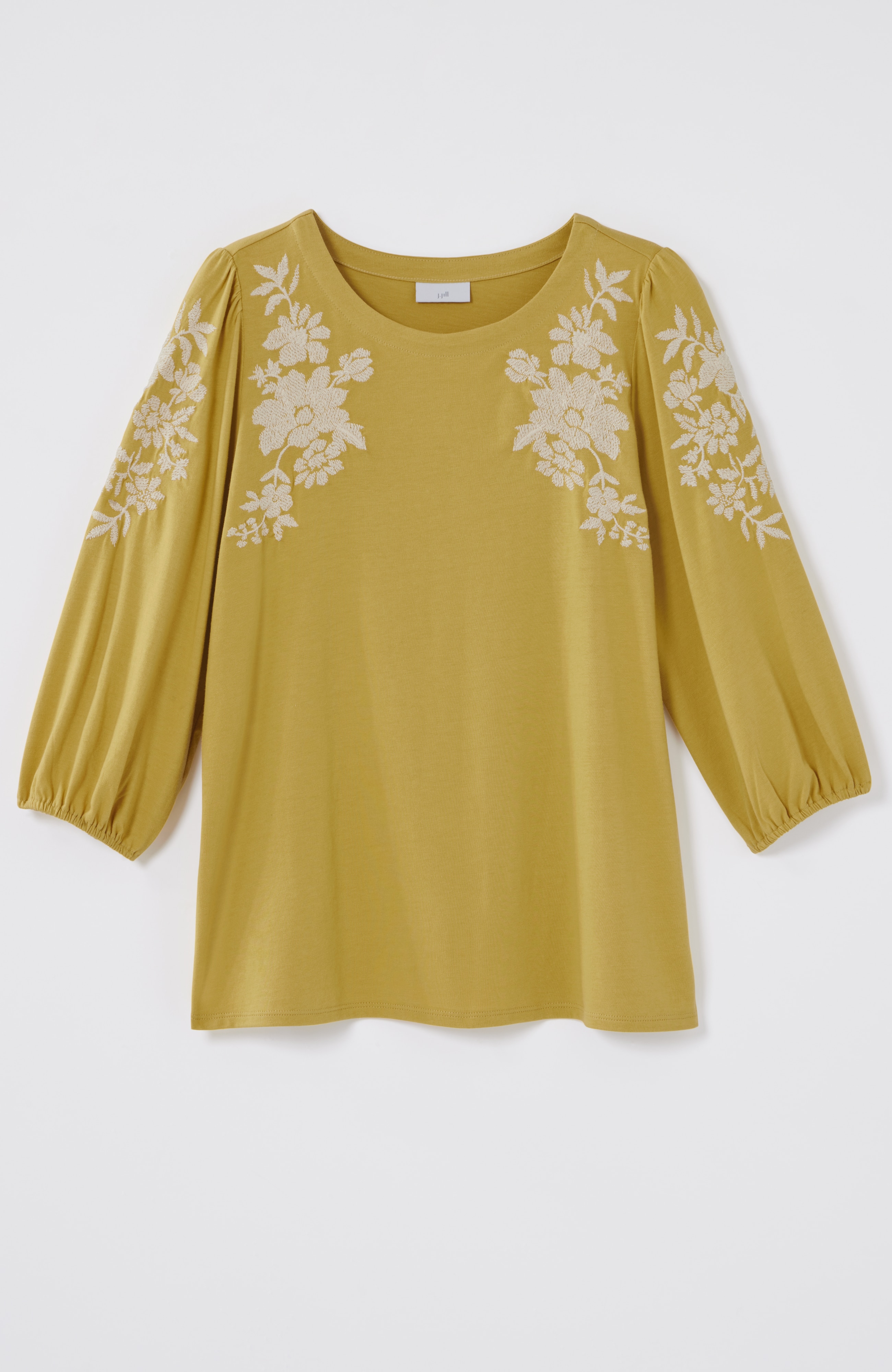 Floral-Embroidered Top