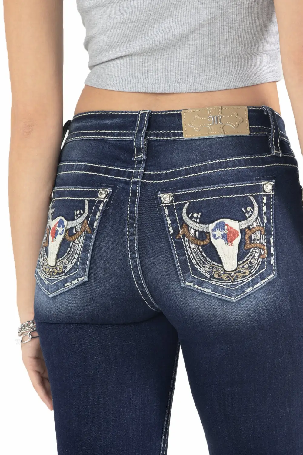 Western Longhorn Bootcut Jeans