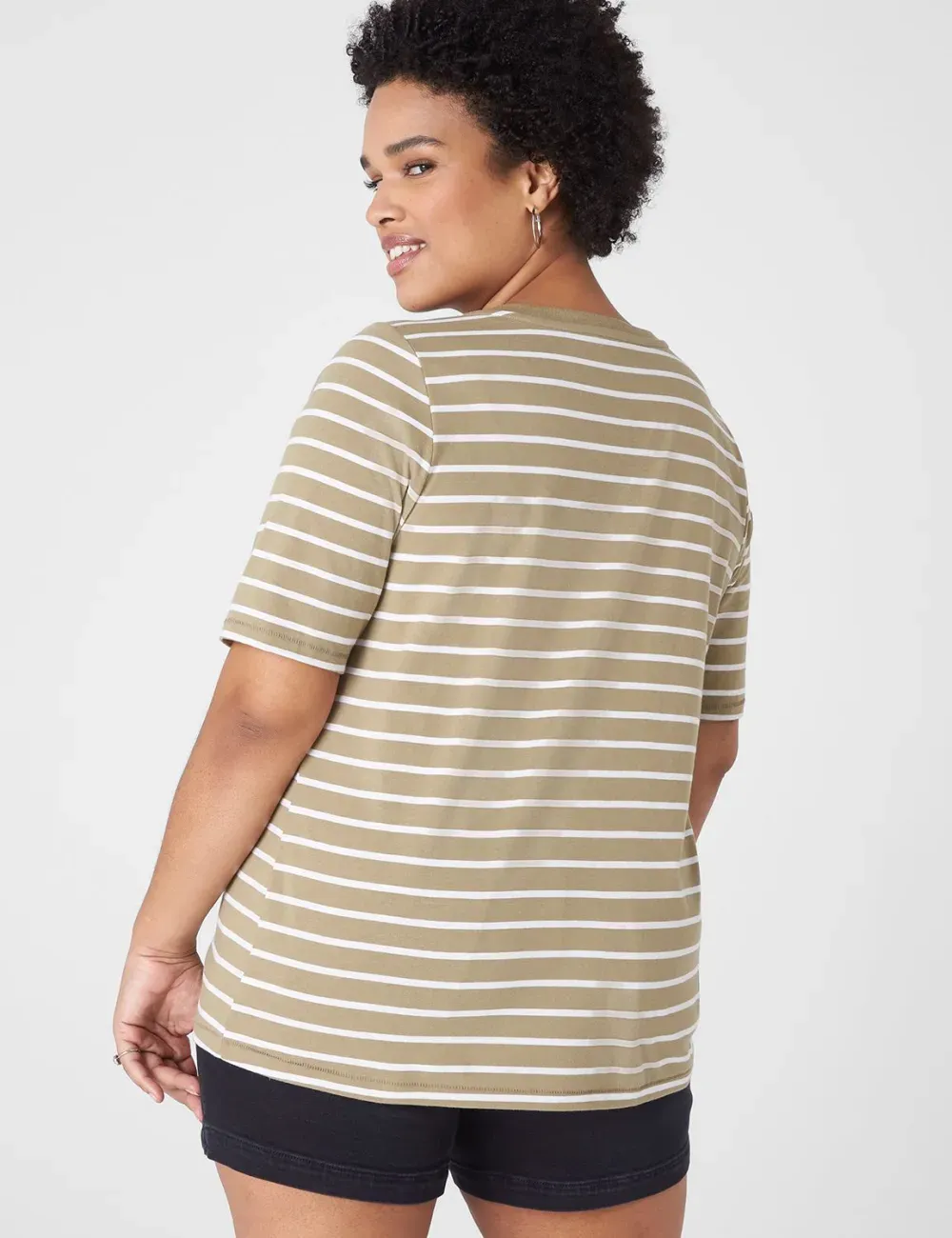 Modern Perfect Sleeve V-Neck Tee