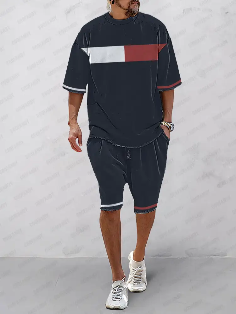 Trendy Color Block Athleisure Set