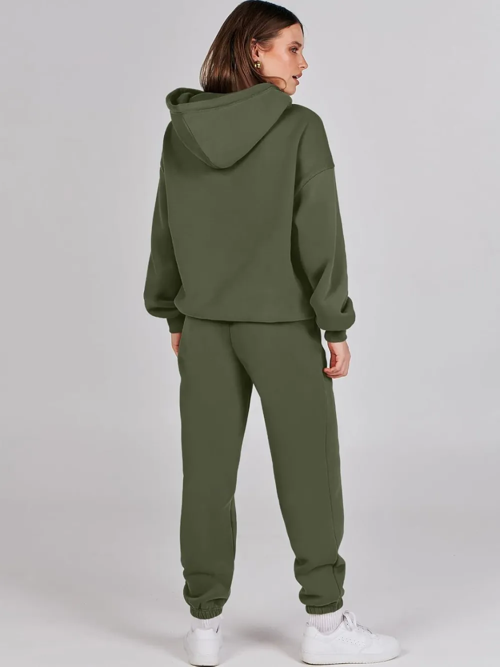 (Clearance Sale $1.99⚡) 2024 Women's Fall Oversized Casual Hoodie Two Piece Sweatshirt Jogging Pants Sweatshirt Set