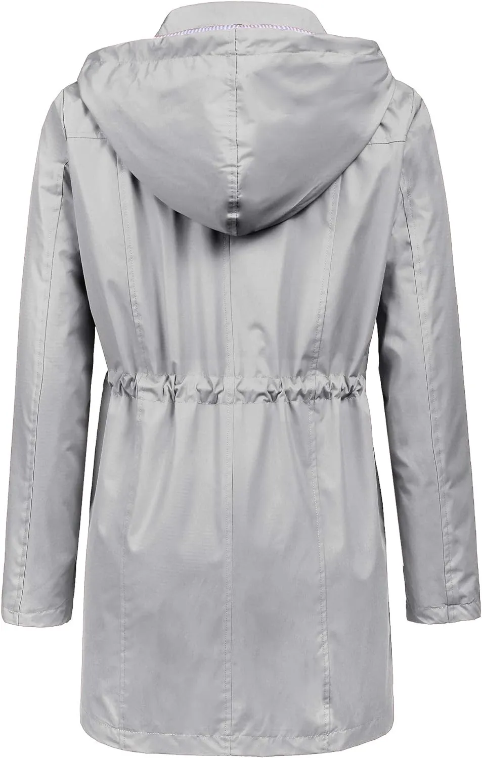 LOMON Raincoat Women Waterproof Long Hooded Trench Coats Lined Windbreaker Travel Jacket S-XXL