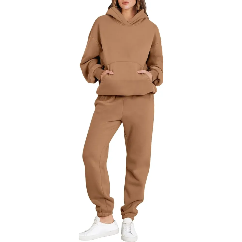 Womens 2 Piece Outfits Lounge Hoodie Oversized Sweatshirt Jogger Sweatpants