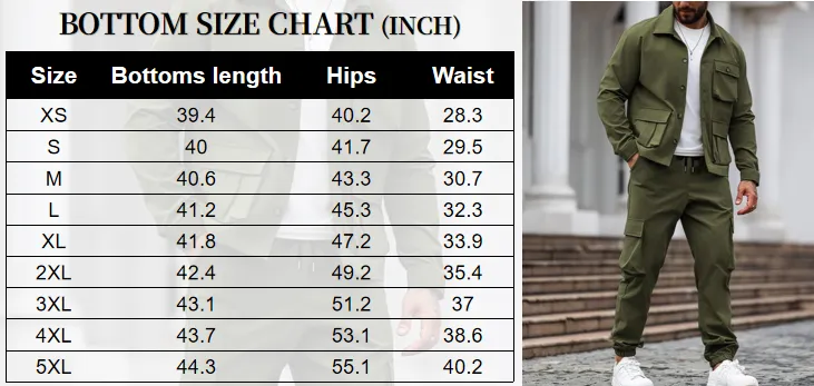 Men's Solid Color Pocket Button Front Jackets & Pants Two-Piece Set