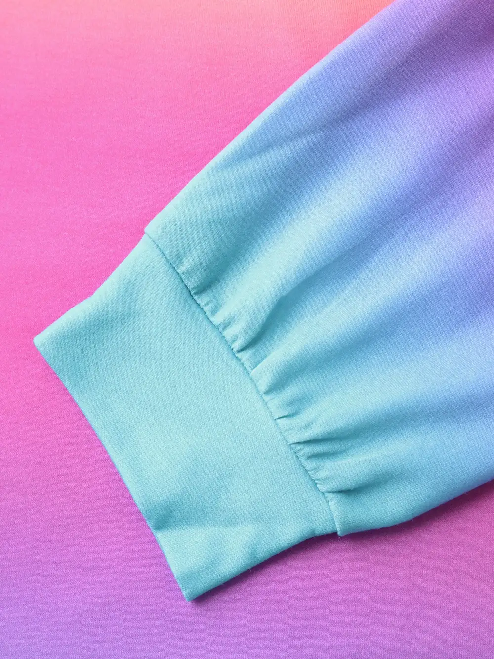 Ombre Gradient Elastic Hem Sweatshirt