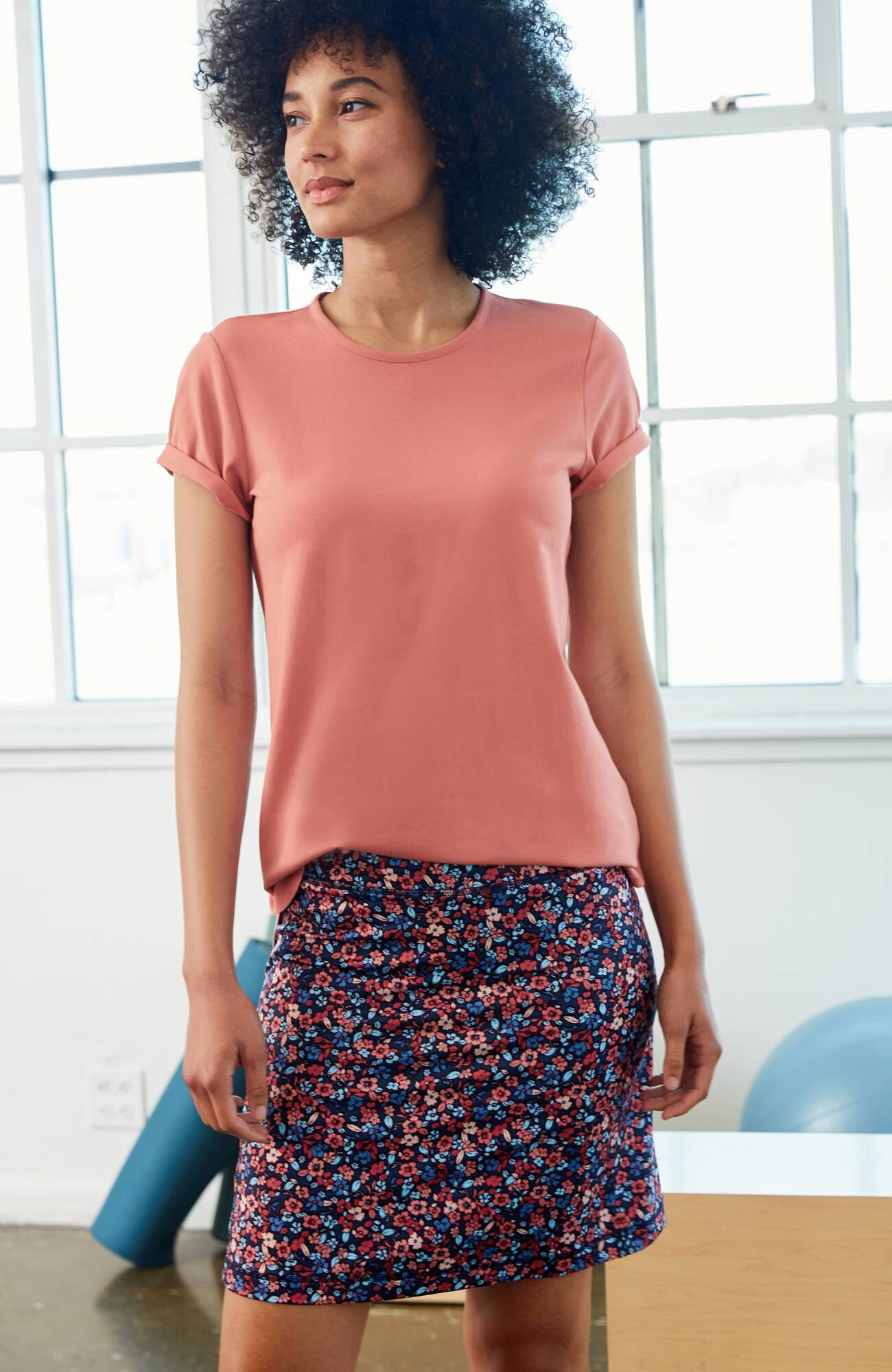 fit progress pima-stretch shirttail tee