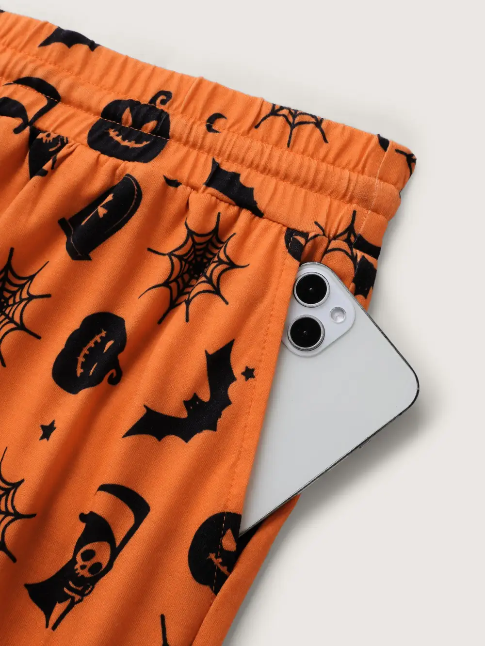 Pumpkin Patch Print Wide-Leg Lounge Bottoms